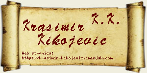 Krasimir Kikojević vizit kartica